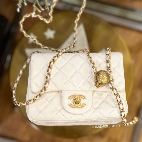 chanel bag white pearl|chanel small quilted bag.